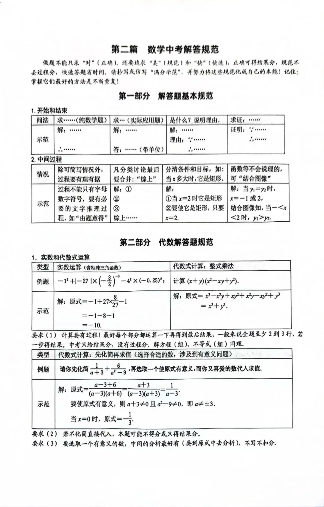 【中学篇】河北中考数学答题规范!-第3张图片-四季读书网 【中学篇】河北中考数学答题规范!-第3张图片-四季读书网