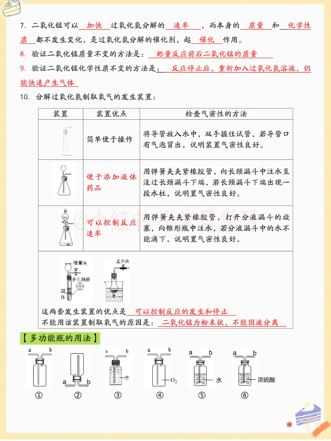 中考化学22个必考实验考点✅(含挖空版) 第4张 中考化学22个必考实验考点✅(含挖空版) 第4张