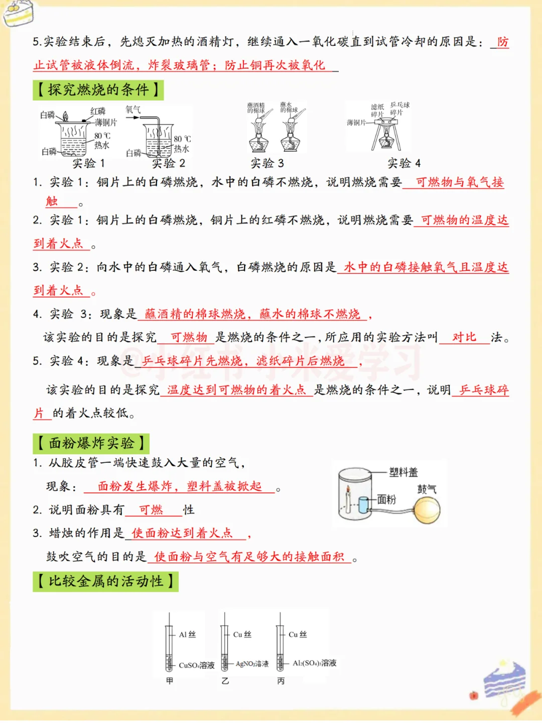 中考化学22个必考实验考点✅(含挖空版) 第1张 中考化学22个必考实验考点✅(含挖空版) 第1张