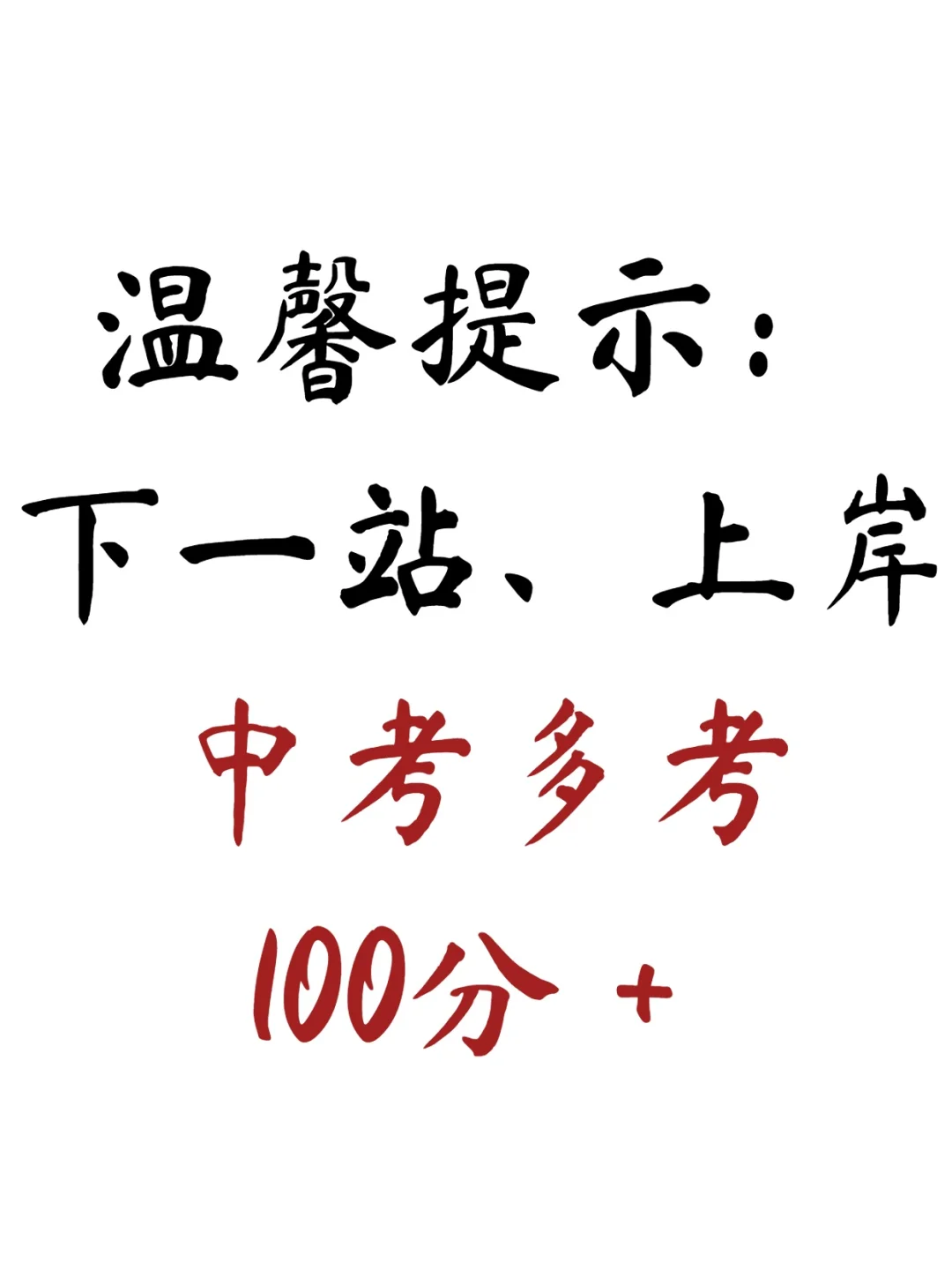 25中考多考100分的站台❗️中考加油❗️-第2张图片-四季读书网
