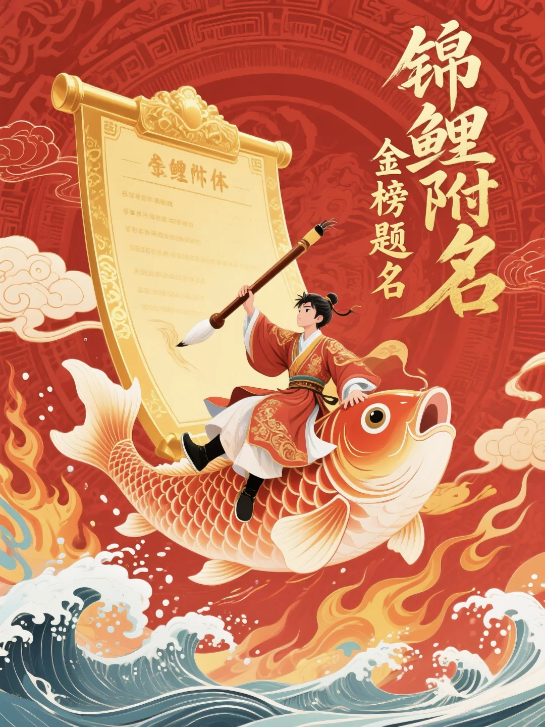 中考加油：锦鲤附体 金榜题名 马到成功-第3张图片-四季读书网