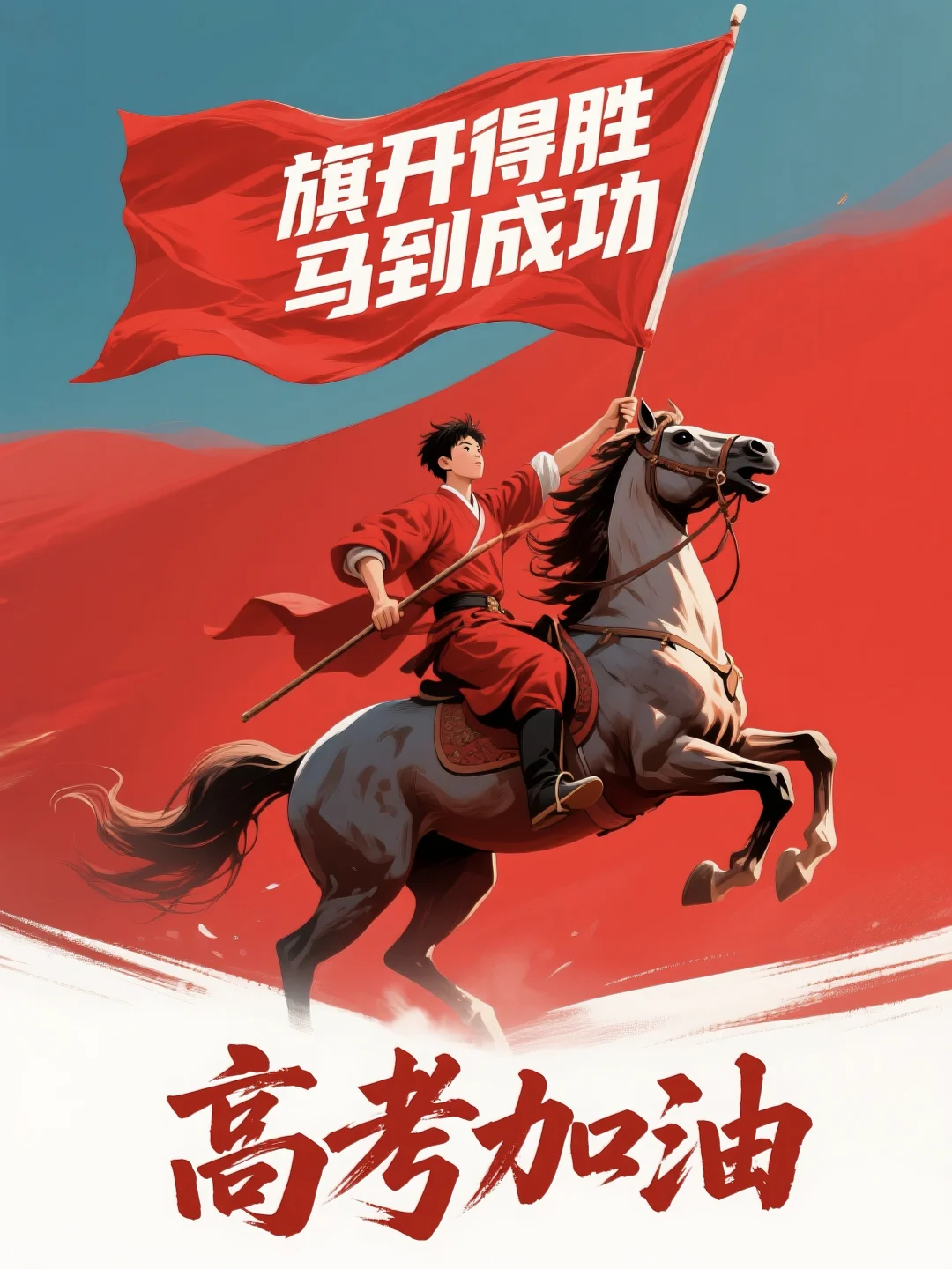 中考加油：锦鲤附体 金榜题名 马到成功-第1张图片-四季读书网