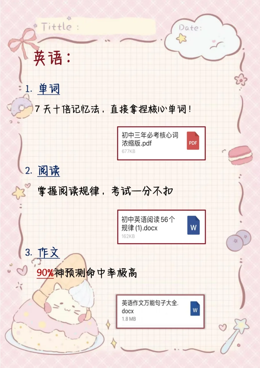 初三玩命三天也能上重高，没计划直接抄。-第7张图片-四季读书网