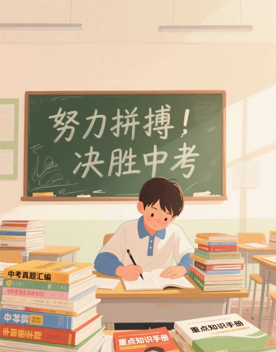 中考加油祝福语｜执笔为剑，必不负少年志✨-第1张图片-四季读书网