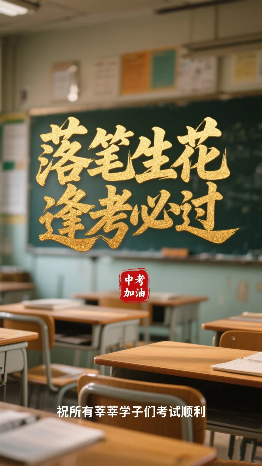 中考倒计时⏳｜这张海报送给每一个全力以赴-第2张图片-四季读书网