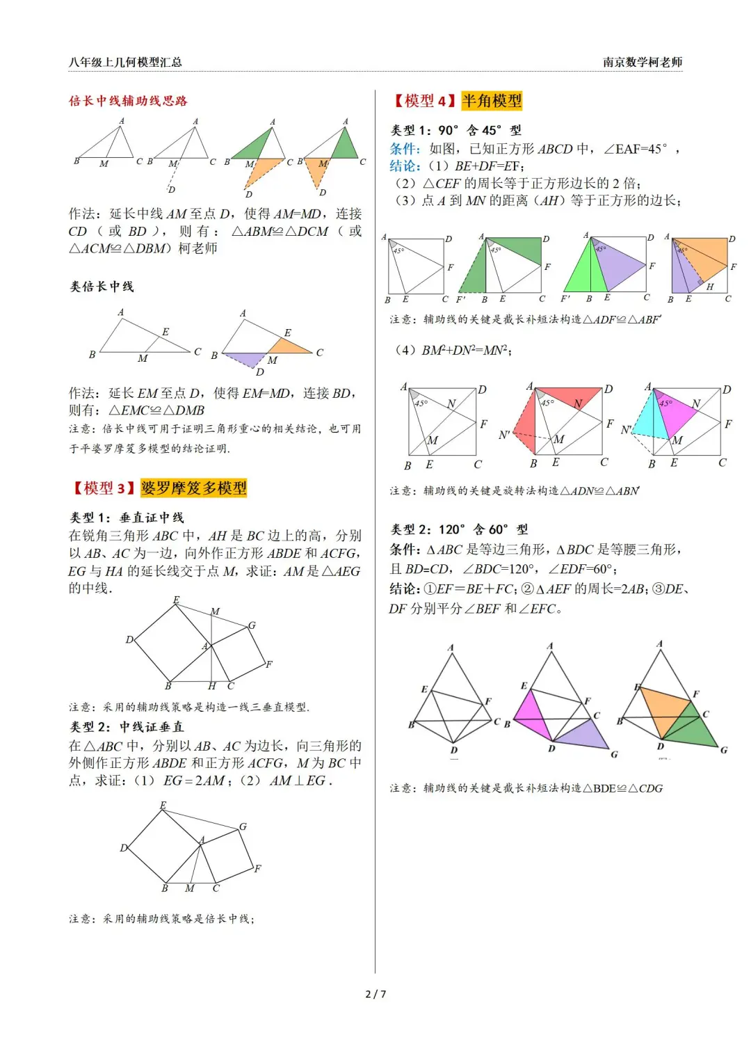 初中数学难点几何模型汇总 第5张