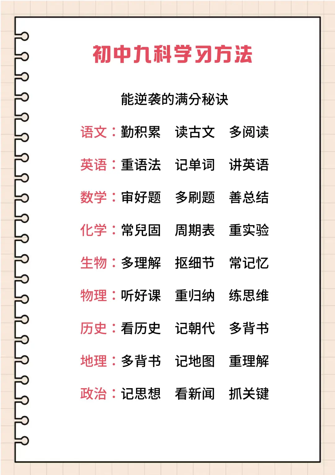 不要等到初三才后悔……-第4张图片-四季读书网