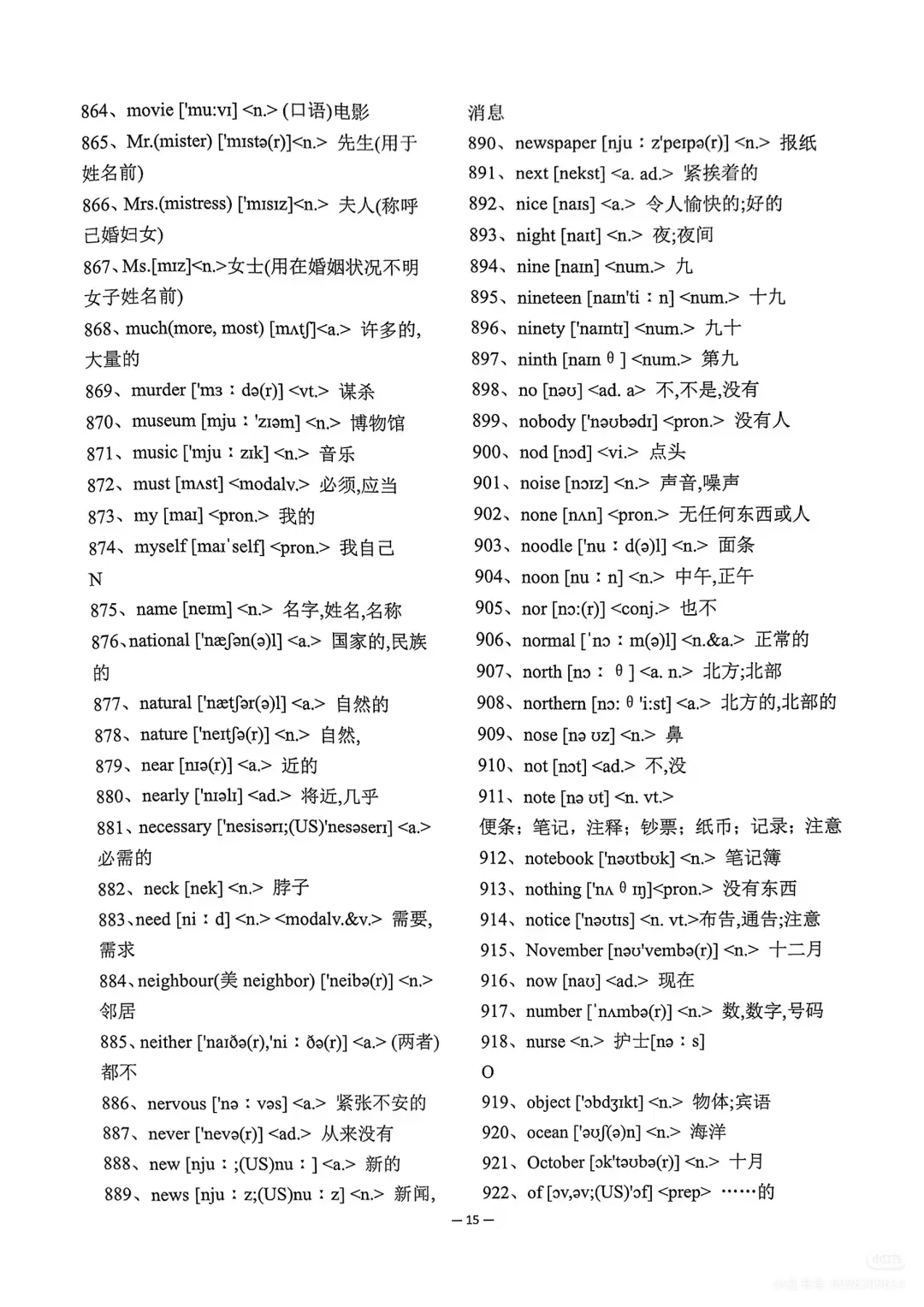 中考必备1600英语单词-第16张图片-四季读书网