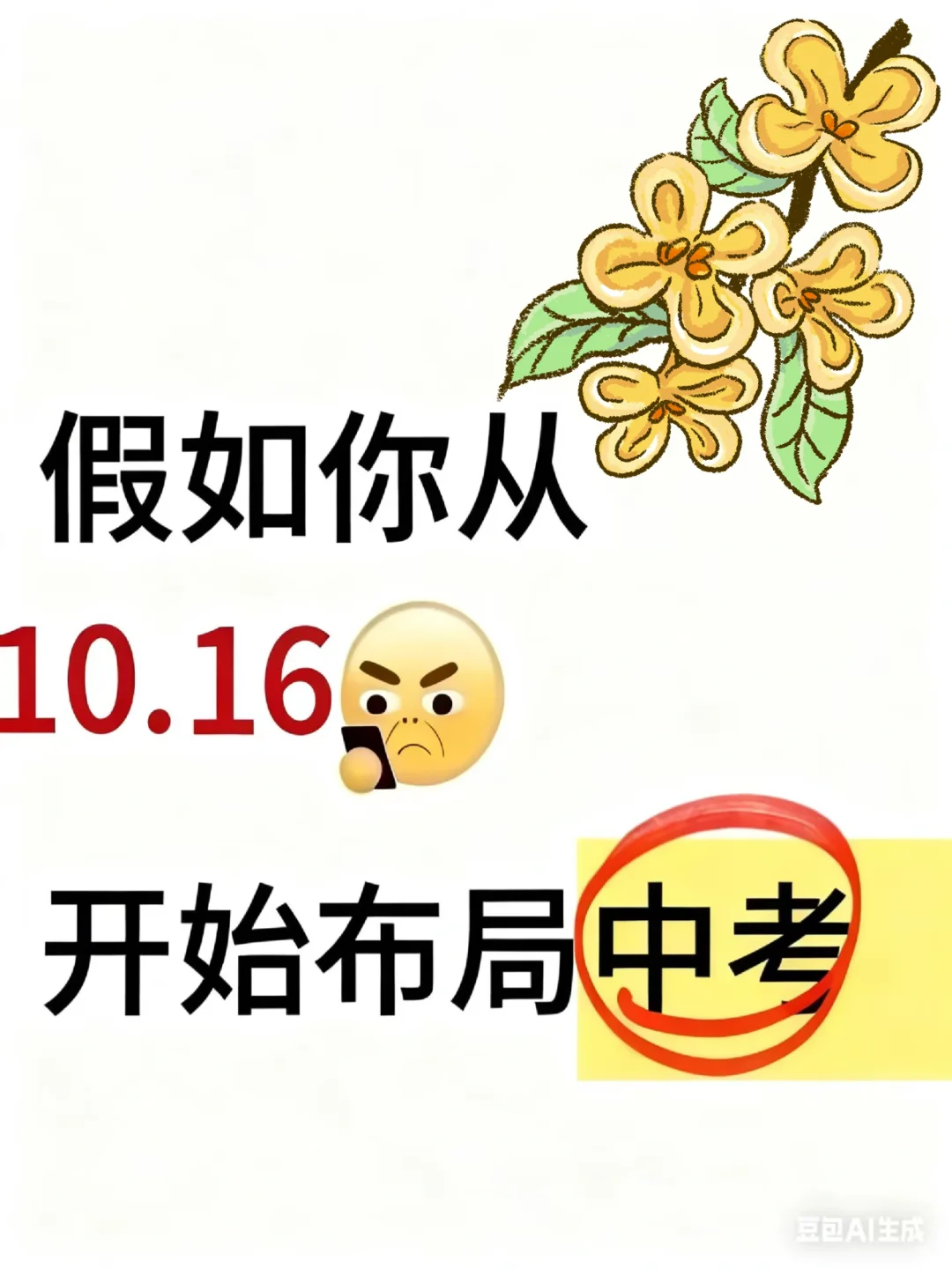 初三 假如你从10.16开始布局中考！！-第2张图片-四季读书网