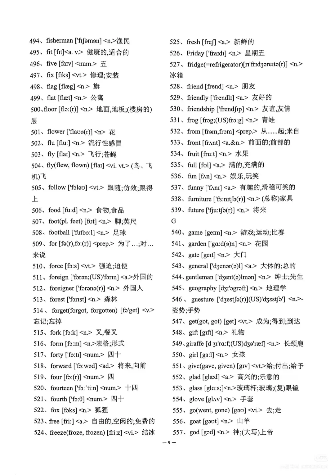 中考必备1600英语单词-第10张图片-四季读书网