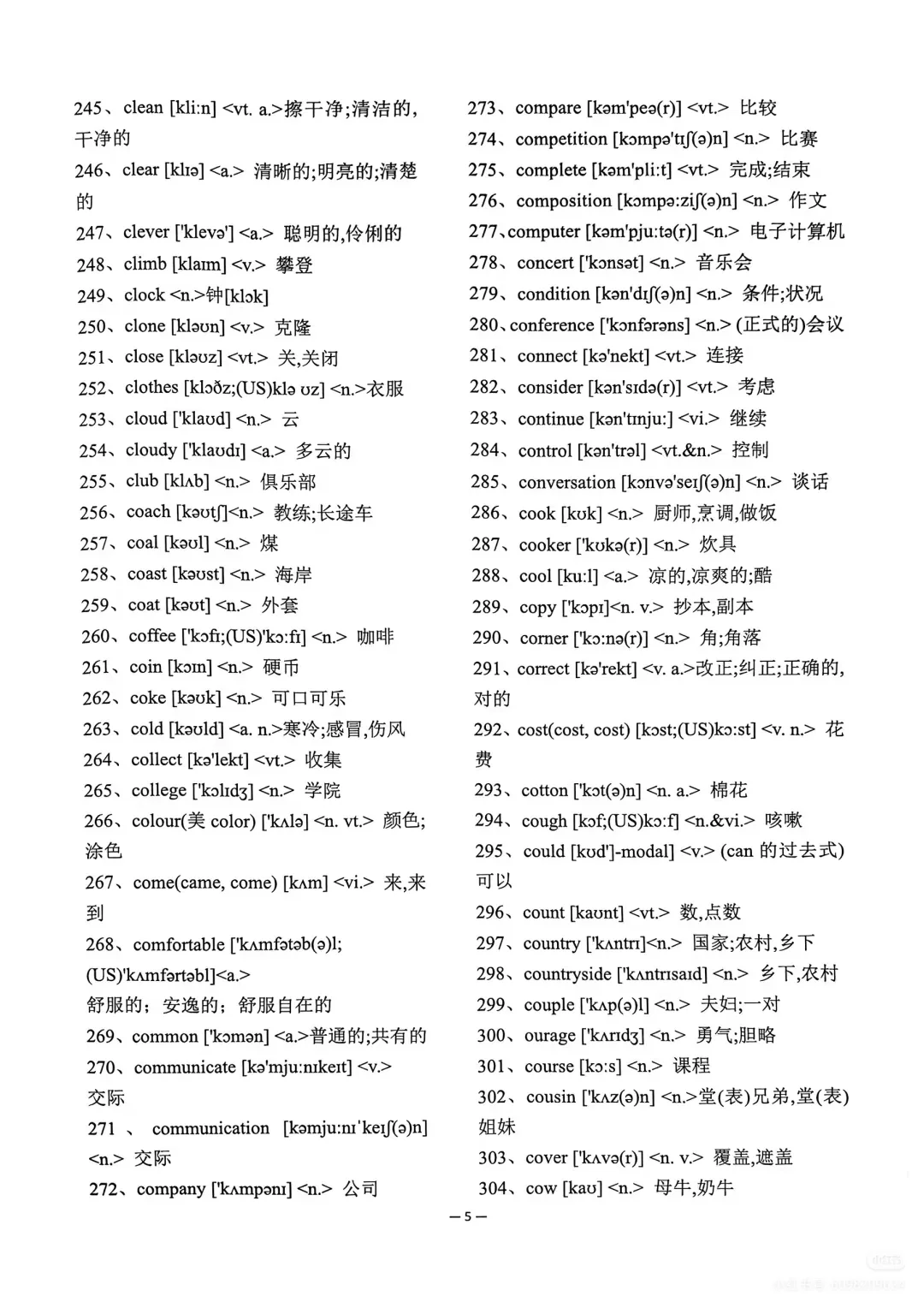 中考必备1600英语单词-第6张图片-四季读书网