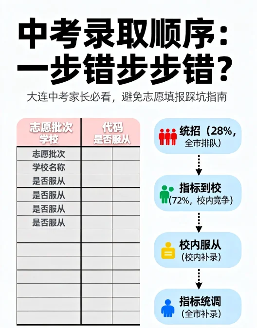 流程图收藏！大连中考录取四步走 第1张