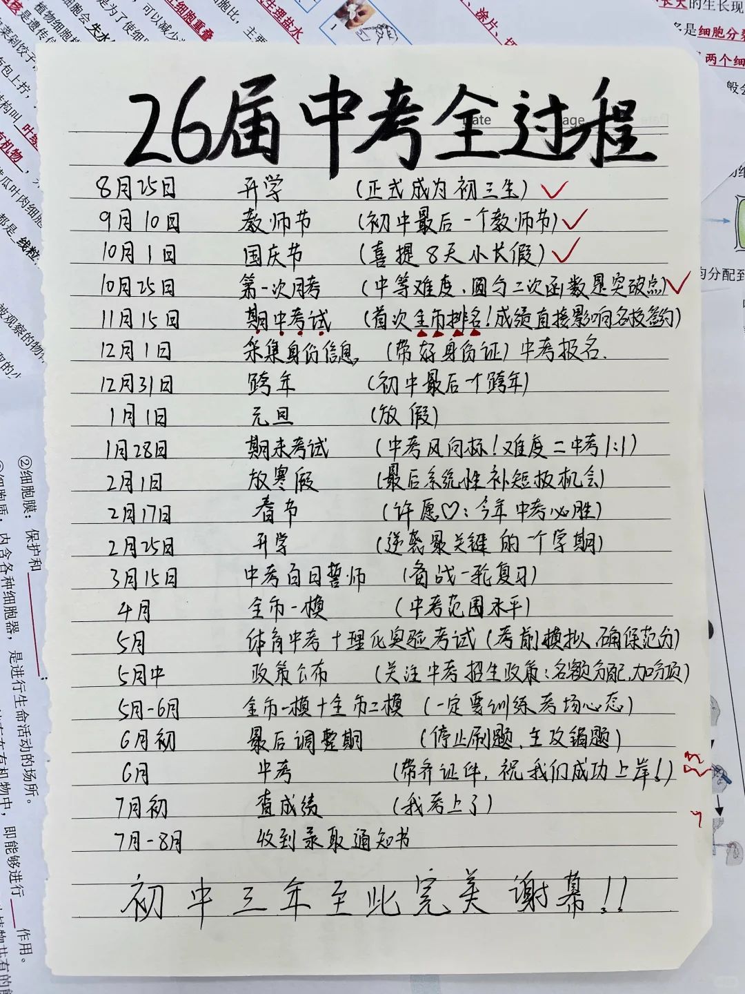 26届中考全过程全攻略❗初三家长必看❗-第2张图片-四季读书网