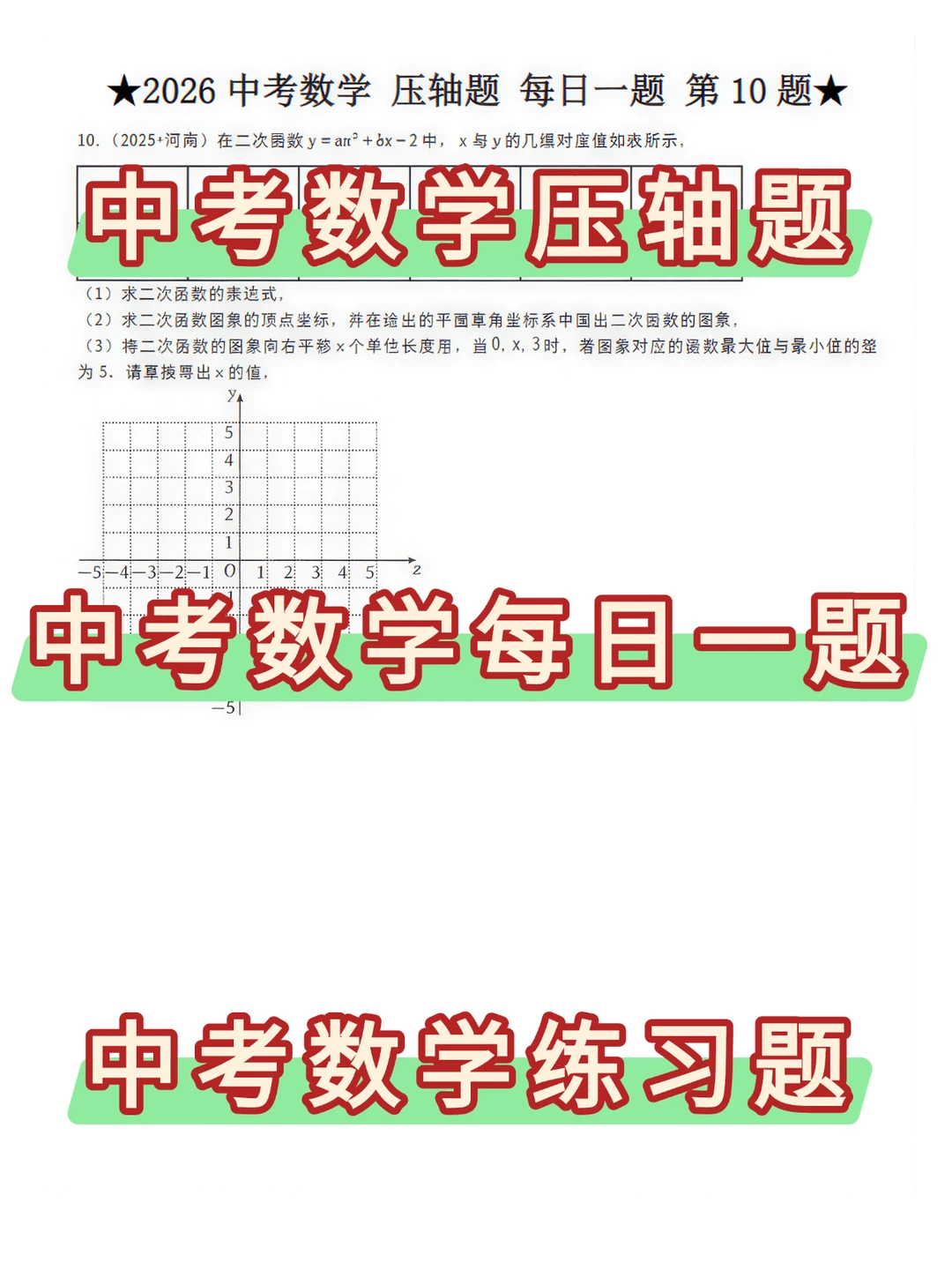 中考数学压轴题✨每日一道来喽！ 第3张