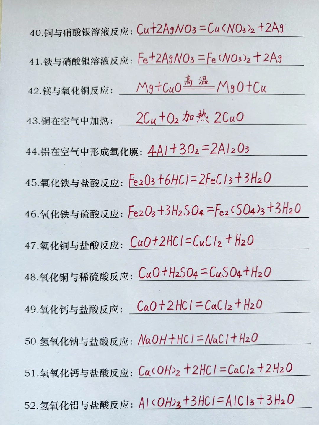 初中化学公式总结 直接被就完了❗️ 第4张
