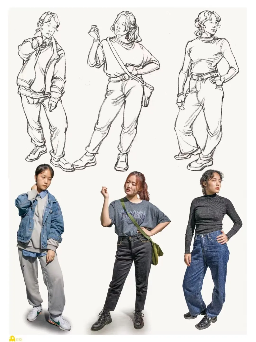 中考美术单人速写-站姿 第1张