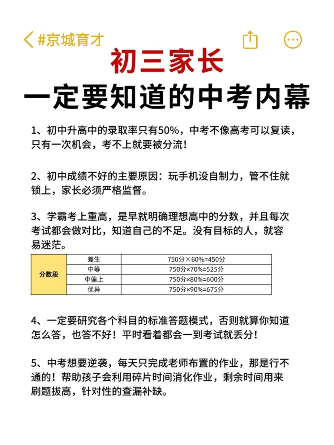 初三家长看过来｜一份清晰的备考节奏指南 第4张