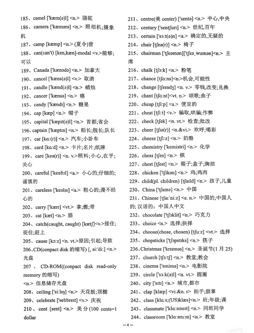中考英语必备1600词（一） 第6张