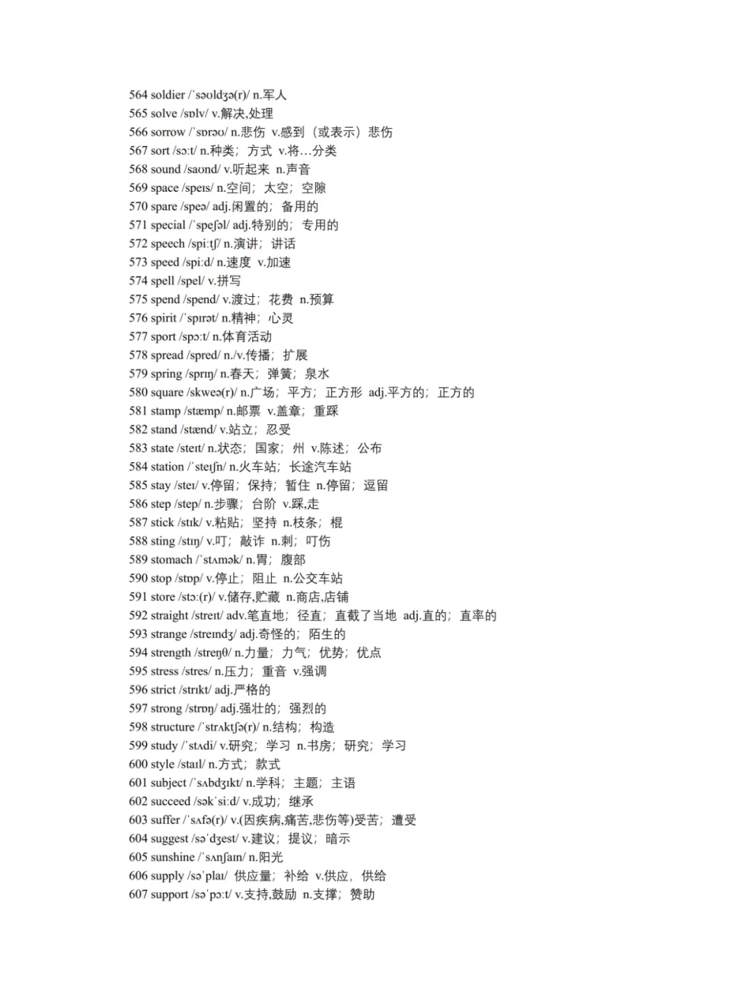 福建中考英语高频词📝-第16张图片-四季读书网