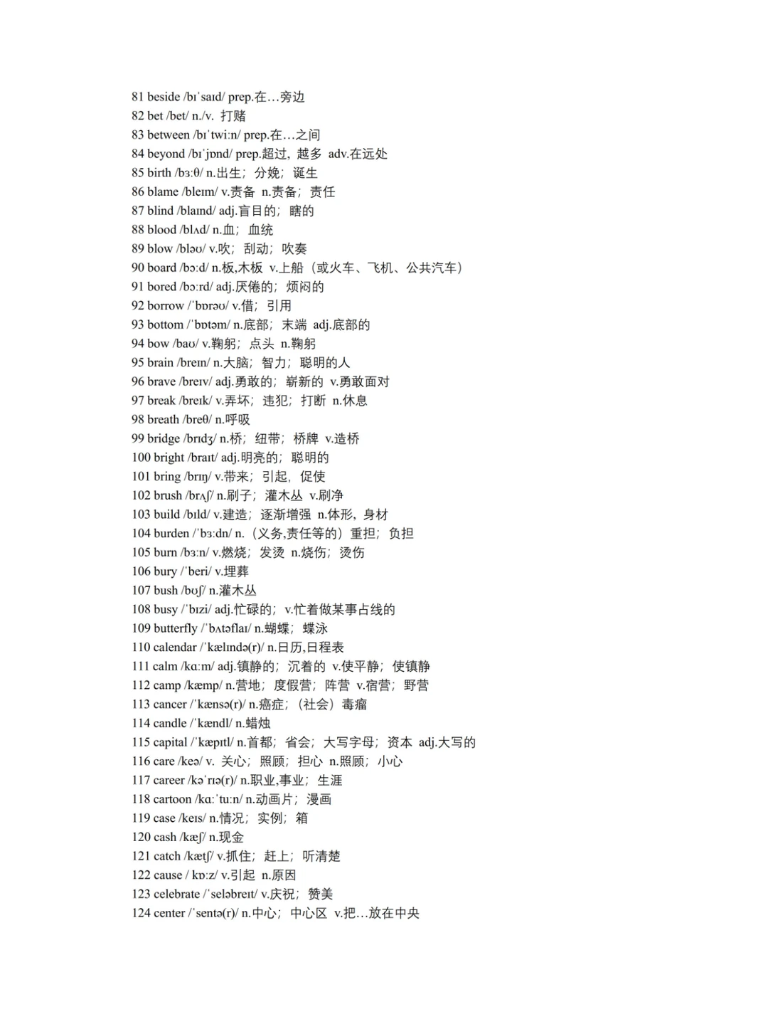 福建中考英语高频词📝-第5张图片-四季读书网