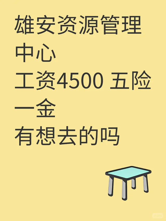 雄安资源管理中心 工资4500 五险一金-第2张图片-四季读书网