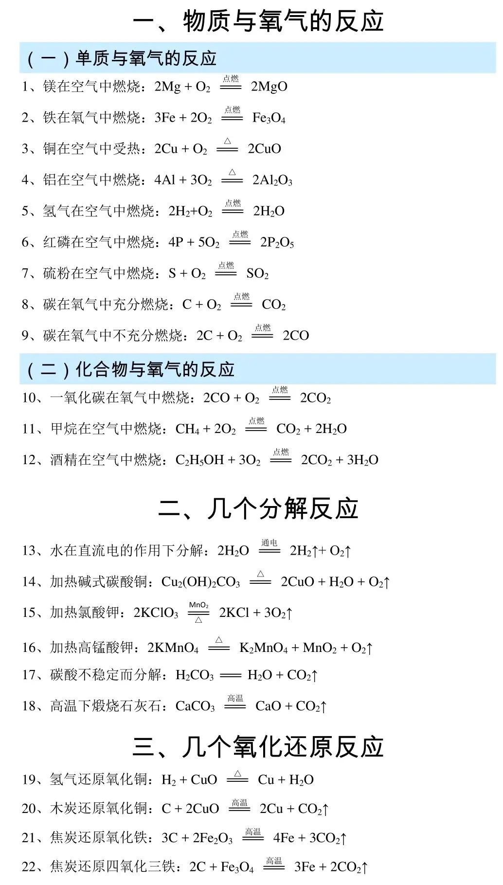 化学老师发给全班背诵的中考化学考前必背知识笔记-第10张图片-四季读书网