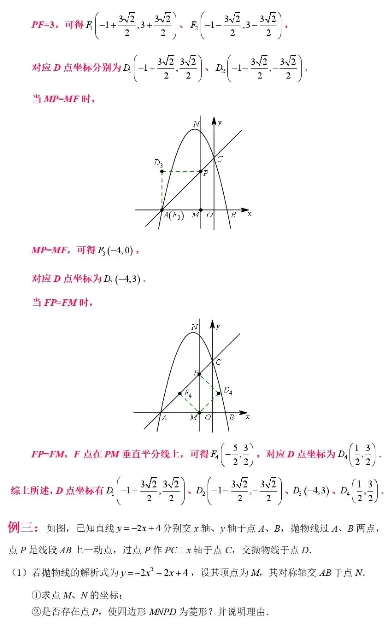 中考数学二次函数与几何模型综合压轴题解题技巧汇总突破精讲解析 第22张