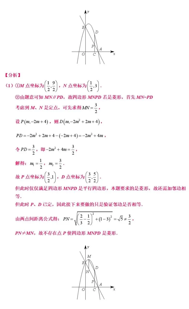 中考数学二次函数与几何模型综合压轴题解题技巧汇总突破精讲解析 第23张