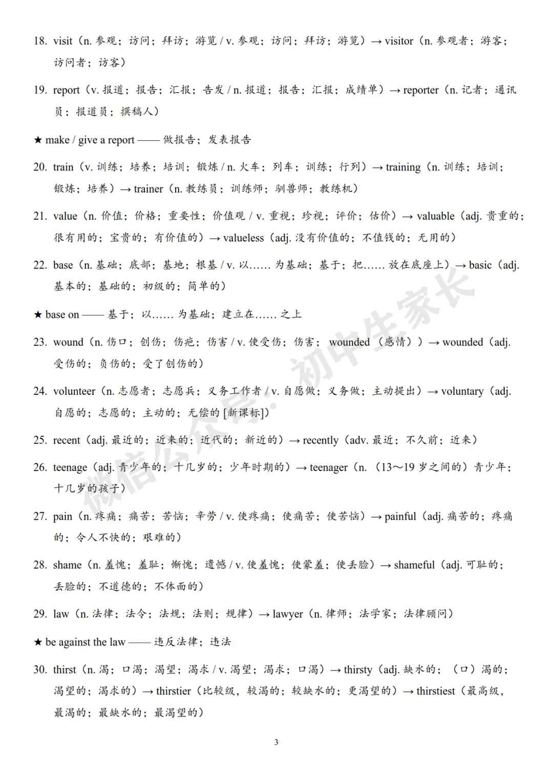 2026年中考英语复习词性转换背诵清单,替孩子转发打印! 第31张