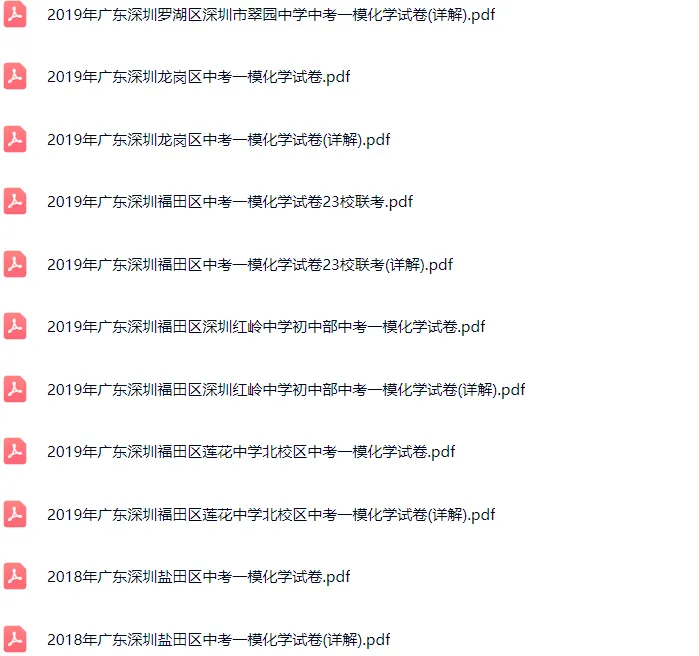 2016-2025年深圳各区初三中考一模化学试卷及答案解析.pdf 第8张