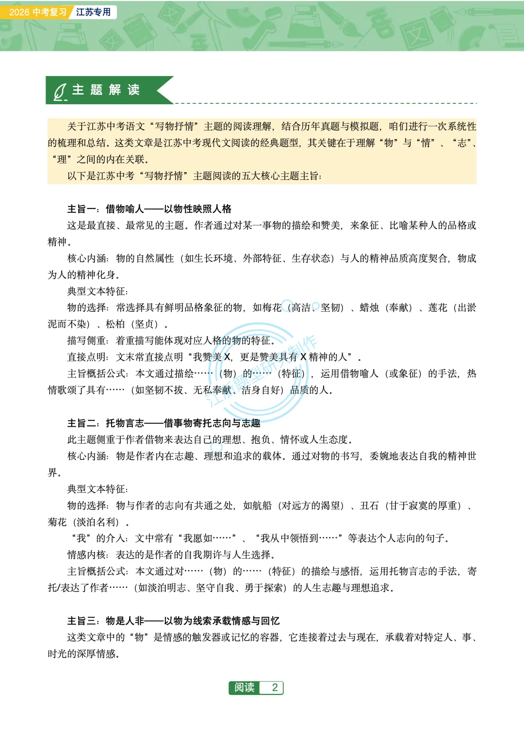2026江苏地区中考阅读突破76篇 第4张