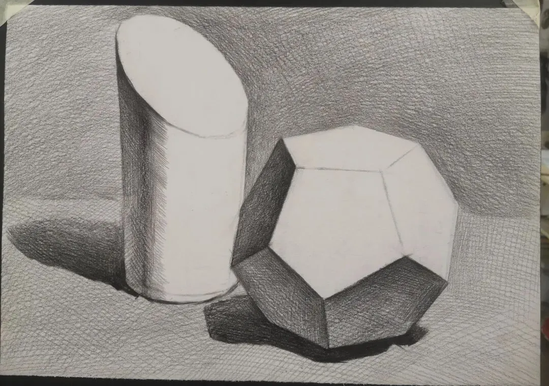 中考几何体调子素描步骤 第3张 中考几何体调子素描步骤 第3张