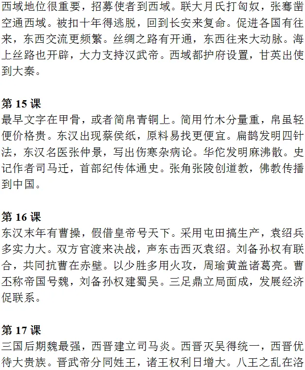 中考历史《必背知识点+答题模板+思维导图》 第6张 中考历史《必背知识点+答题模板+思维导图》 第6张