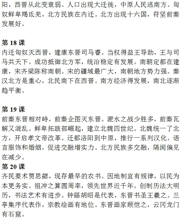 中考历史《必背知识点+答题模板+思维导图》 第7张 中考历史《必背知识点+答题模板+思维导图》 第7张