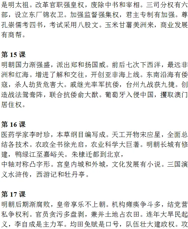 中考历史《必背知识点+答题模板+思维导图》 第12张 中考历史《必背知识点+答题模板+思维导图》 第12张