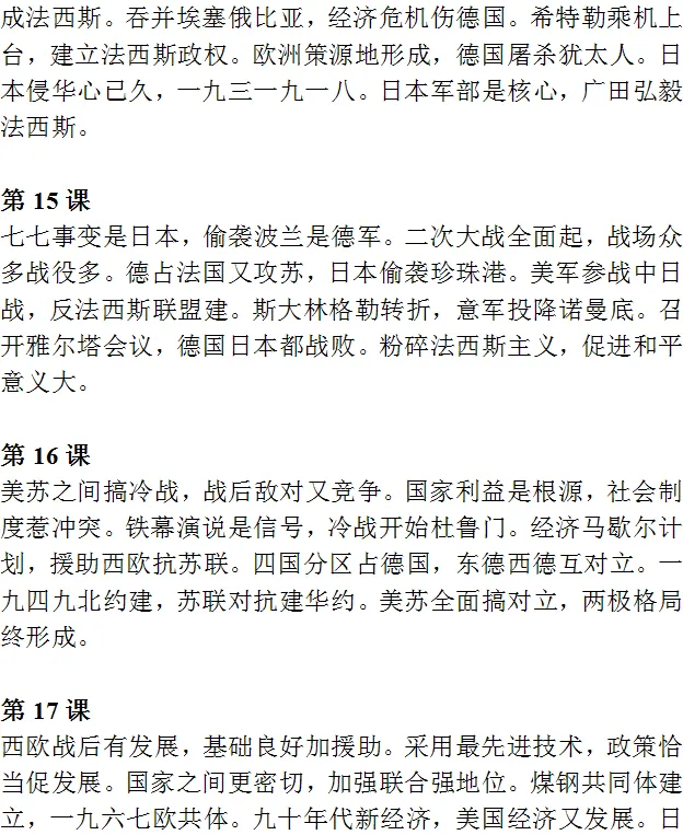 中考历史《必背知识点+答题模板+思维导图》 第40张 中考历史《必背知识点+答题模板+思维导图》 第40张