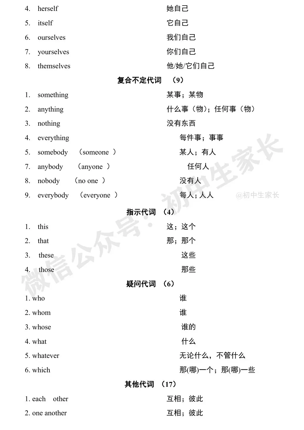 中考英语1900词汇汇总(按词性分类),人手一份! 第5张