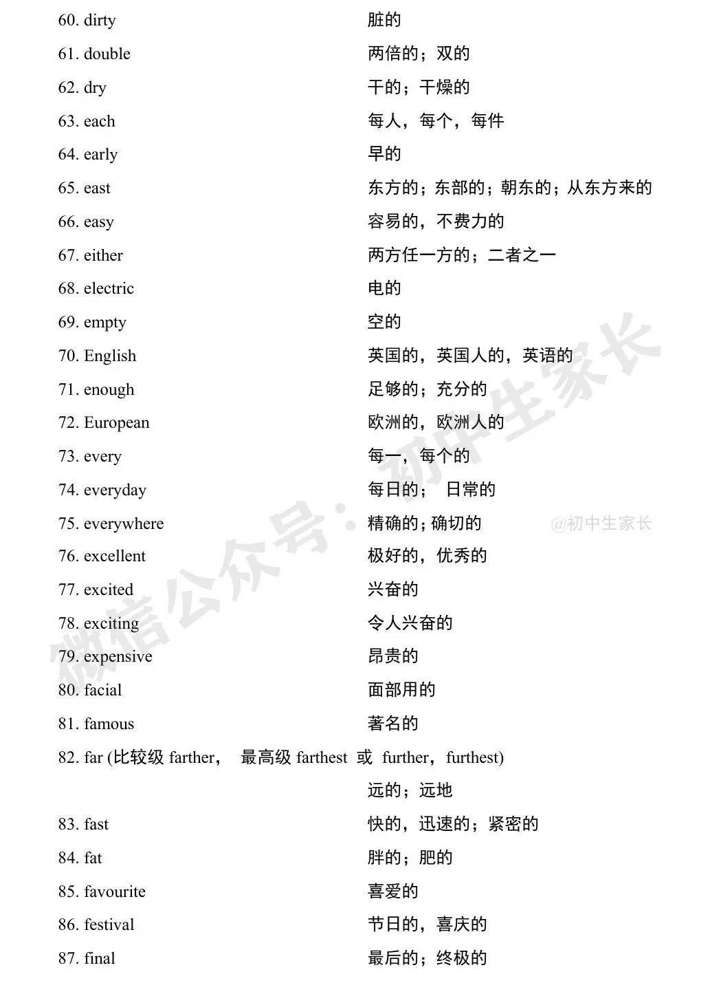 中考英语1900词汇汇总(按词性分类),人手一份! 第11张