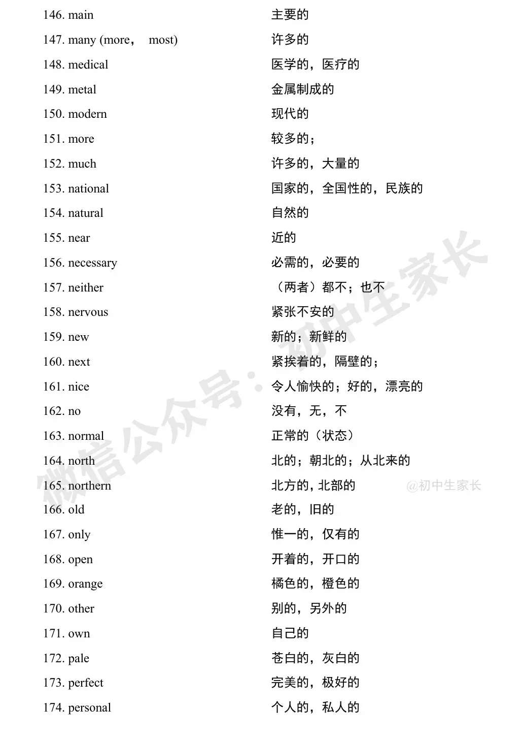 中考英语1900词汇汇总(按词性分类),人手一份! 第14张