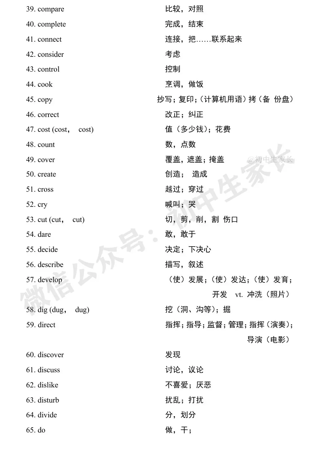 中考英语1900词汇汇总(按词性分类),人手一份! 第26张