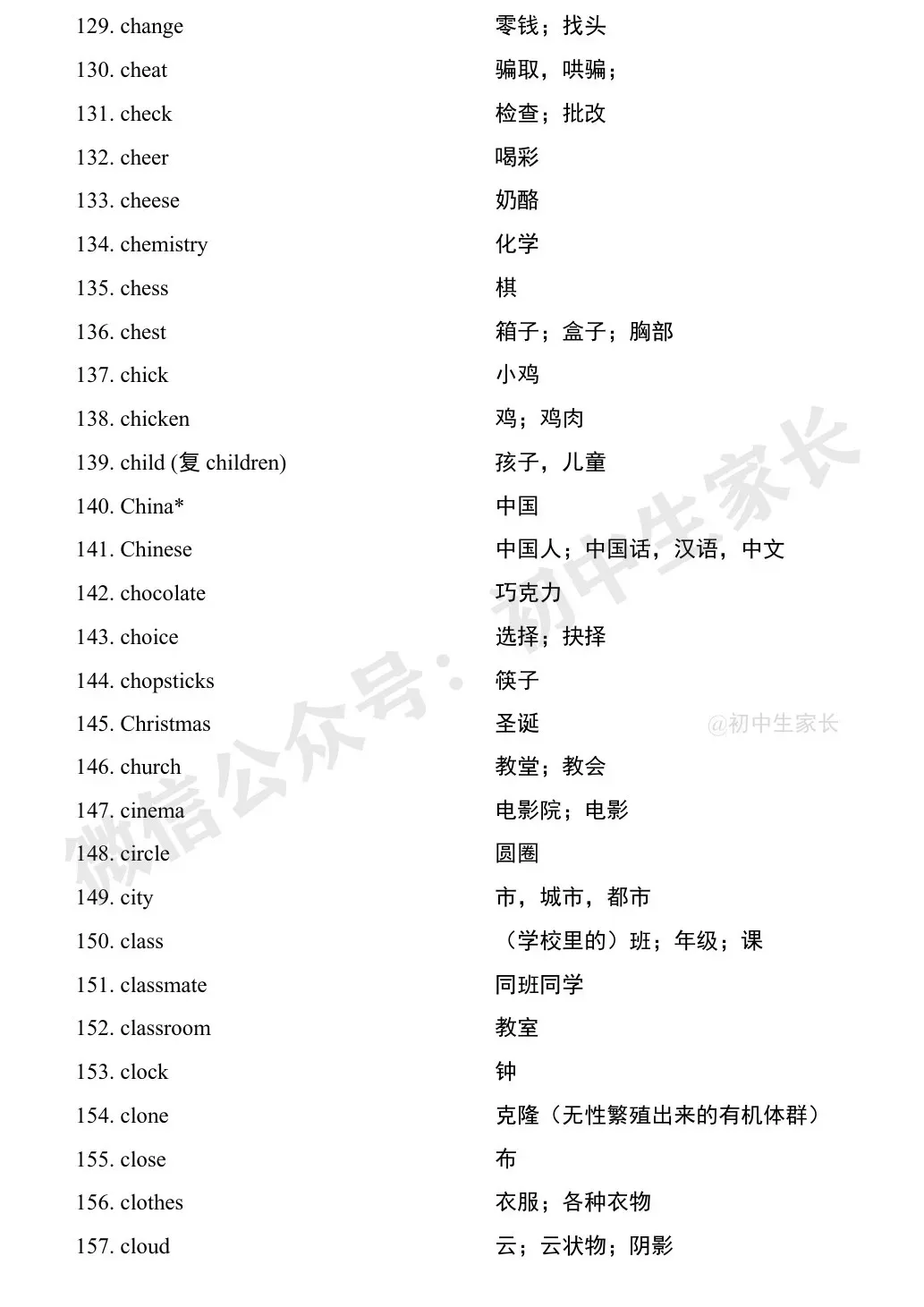 中考英语1900词汇汇总(按词性分类),人手一份! 第42张