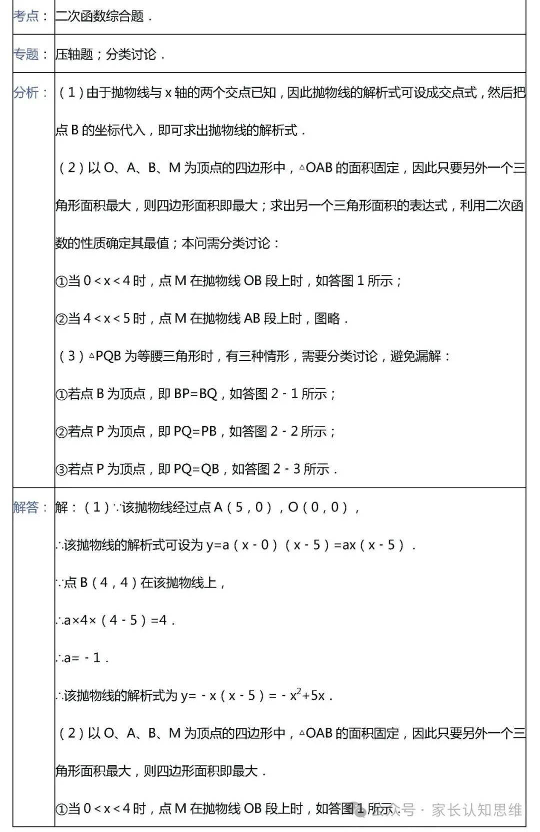 中考复习---初中数学中考压轴35精选解析----可下载,可打印 第14张