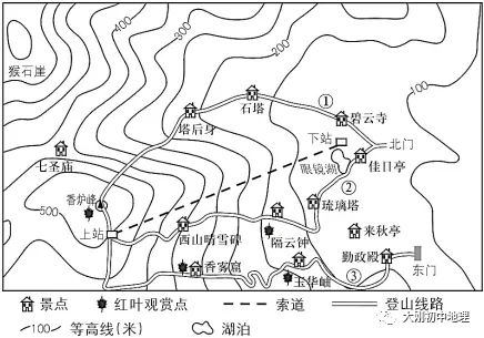 中考专训:等高线(精选50题) 第14张