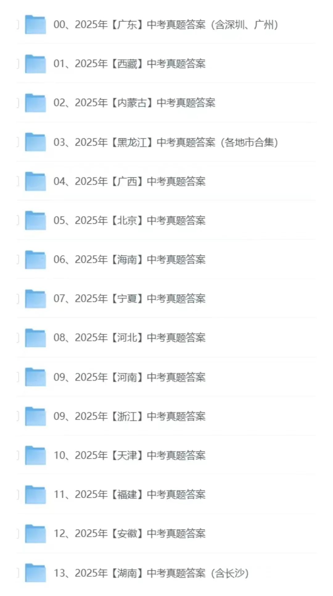 中考原卷+答案】2025年全国中考各省市全科目试卷真题及答案详解(完整版pdf) 第1张
