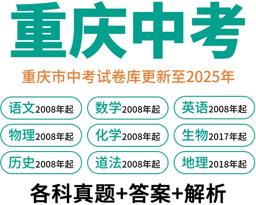 【中考试卷库】2008~2025年重庆中考全科试卷及答案解析word文件合集,文末可下载-第3张图片-四季读书网