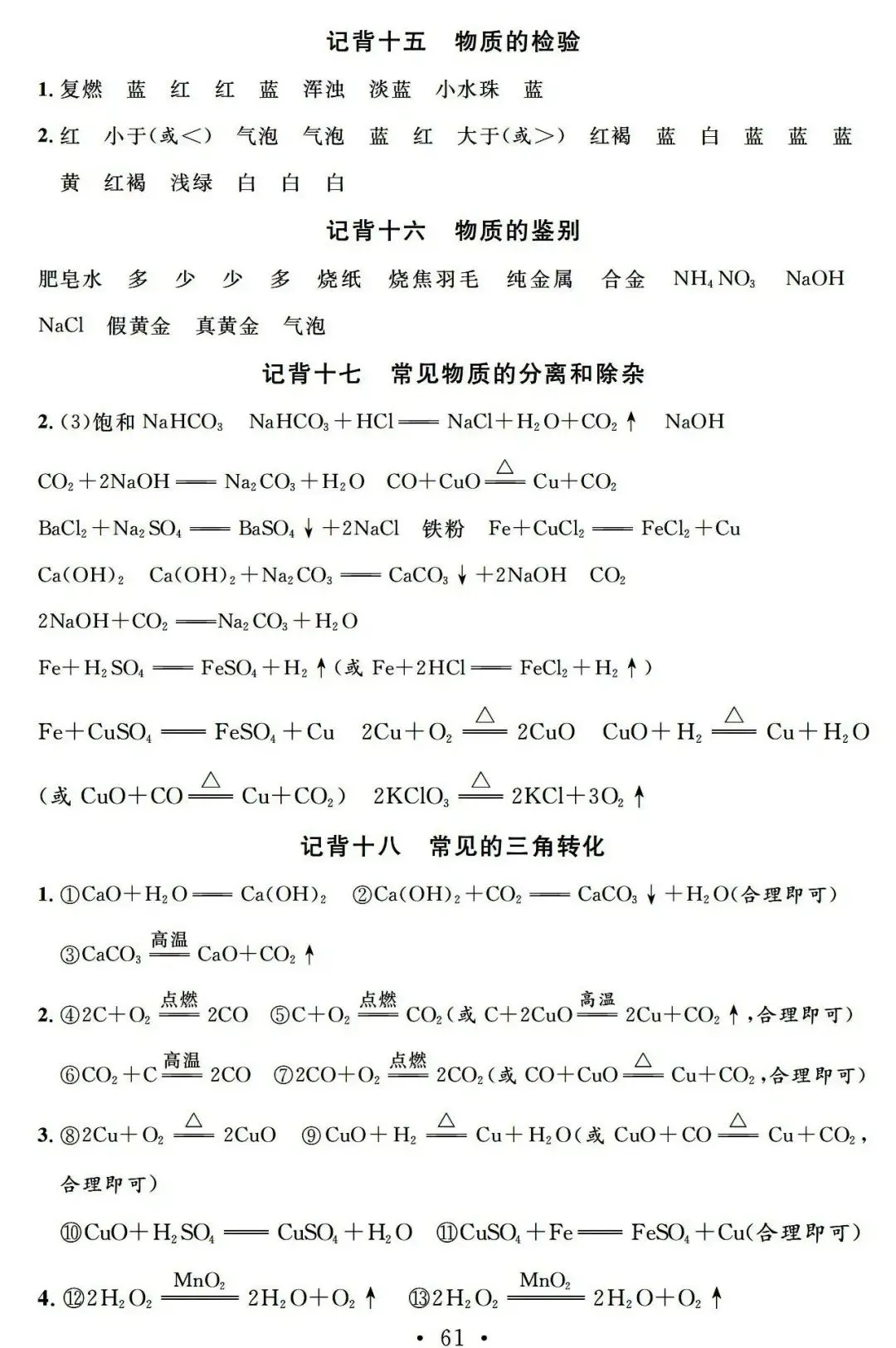 22天,搞定中考化学基础知识(附PDF下载) 第61张 22天,搞定中考化学基础知识(附PDF下载) 第61张