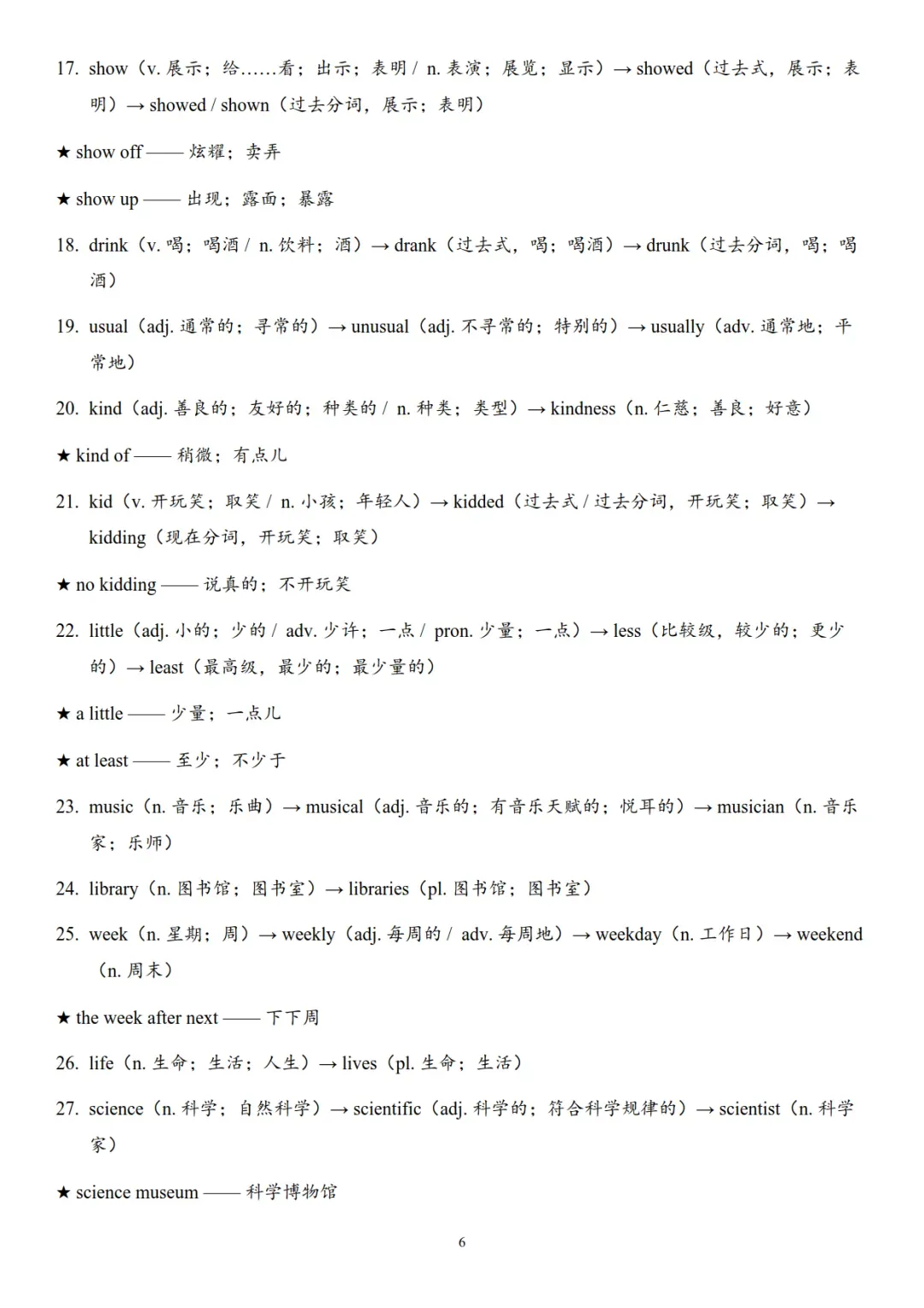 《2026年中考英语词性转换背诵清单》,不要错过!可免费下载 第7张