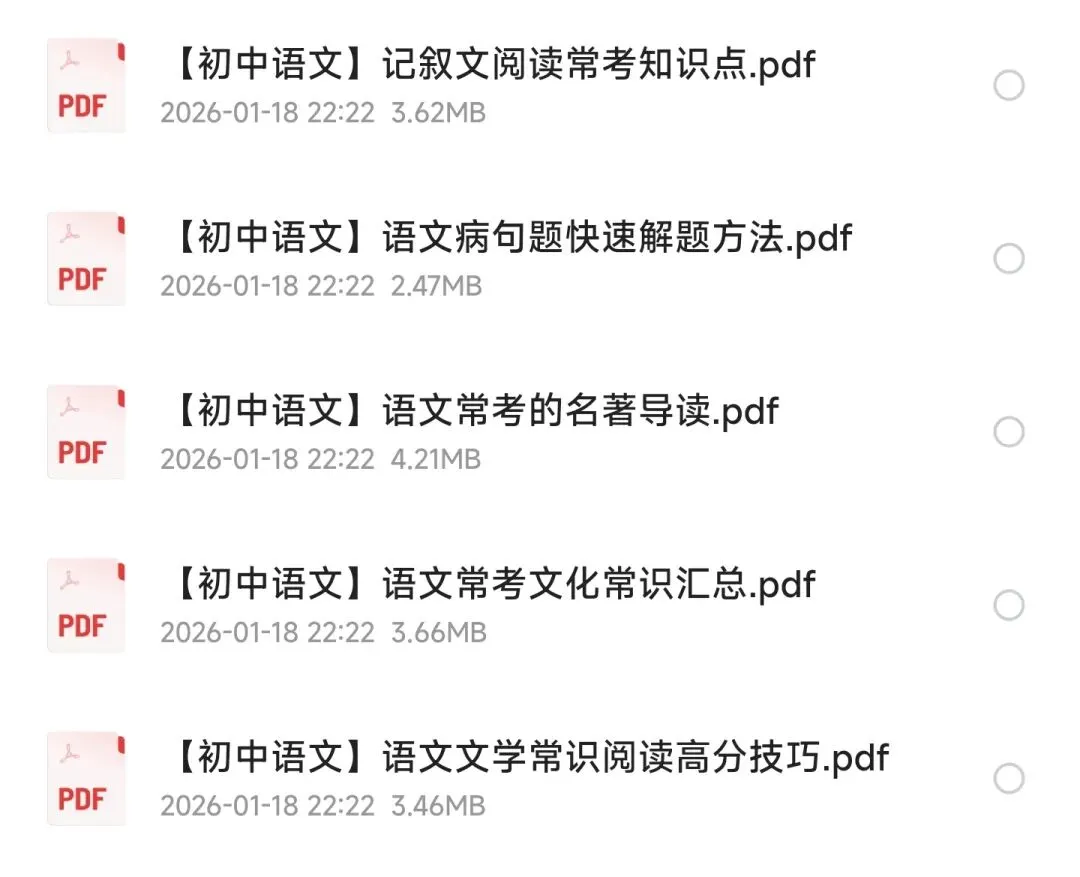 2026版初中语文各类型知识点汇总 中考语文核心考点清单 第1张