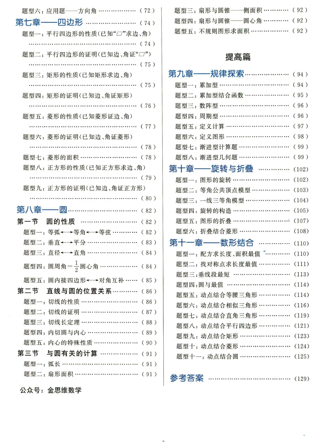 中考数学156种题型——函数篇 第4张