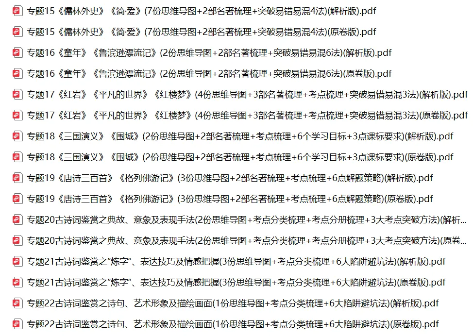 初中语文中考总复习(原卷版+解析版)| 可下载打印 第3张